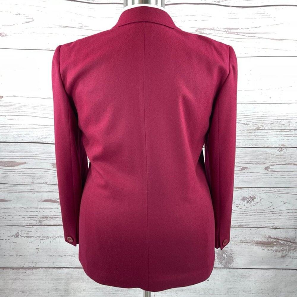 Pendleton Raspberry 100% Wool Blazer - image 7